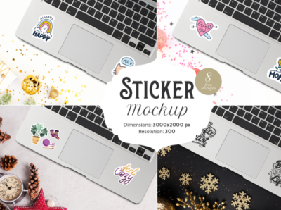 Double-sided Sticker Mockup mockup design mockup psd mockup template product design product mockups sticker design sticker mockup stickers