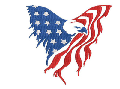 American Eagle Flag Stylized Embroidery american eagle american flag distressed embroidery embroidery design flags independence day memorial day stylized usa flag