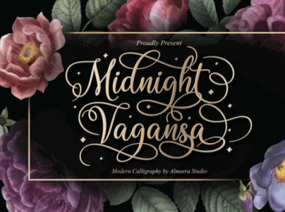 Midnight Vagansa Elegant Script Font beauty font calligraphy font display font elegant font invitation font lovely font modern font romantic font script font wedding font