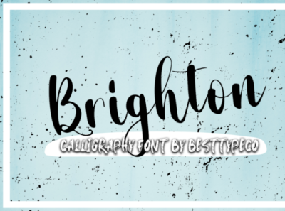 The Brighton - Free Calligraphy Font calligraphy and lettering artist calligraphy font calligraphy fonts commercial use dynamic identity font free free font free lettering freebies