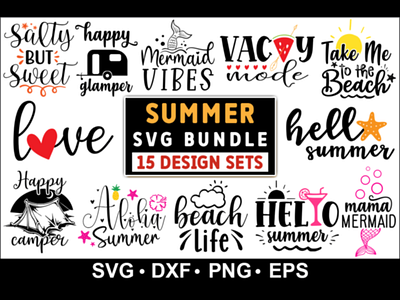 Free 15 Summer Quotes SVG Bundle Commercial Usage Allowed beach circuit clipart commercial usage allowed cutting file design dxf eps free free commercial free svg design freebies graphic design nature outdoor png quotes summer svg svg bundle
