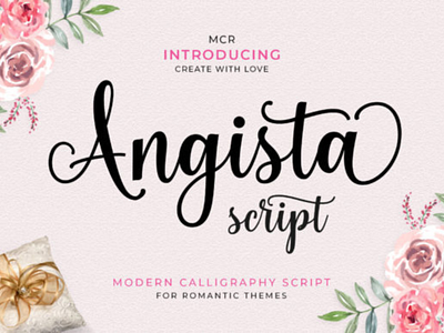 Angista - Free Romantic Themed Calligraphy Fonts