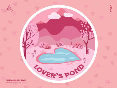 The Branding of Zelda: Lover's Pond Sticker illustraion legend of zelda love lovers pond sticker sticker design the branding of zelda valentines day zelda