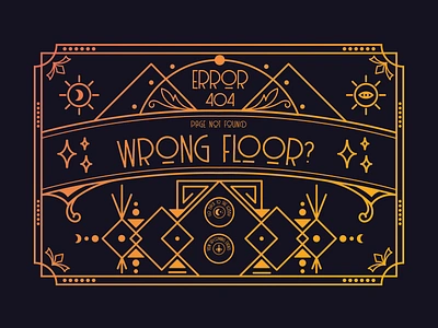 Wrong Floor? 1920s dribbbleweeklywarmup error 404 gradients arent dead linear geometric roaring 20s web design