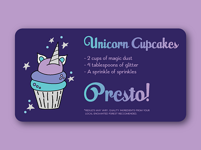 Unicorn Cupcakes cupcakes dribbbleweeklywarmup food illustraion magic recipe unicorns