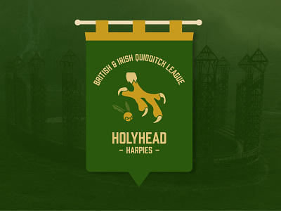 Holyhead Harpies Quidditch Banner dribbbleweeklywarmup harry potter pennant quidditch
