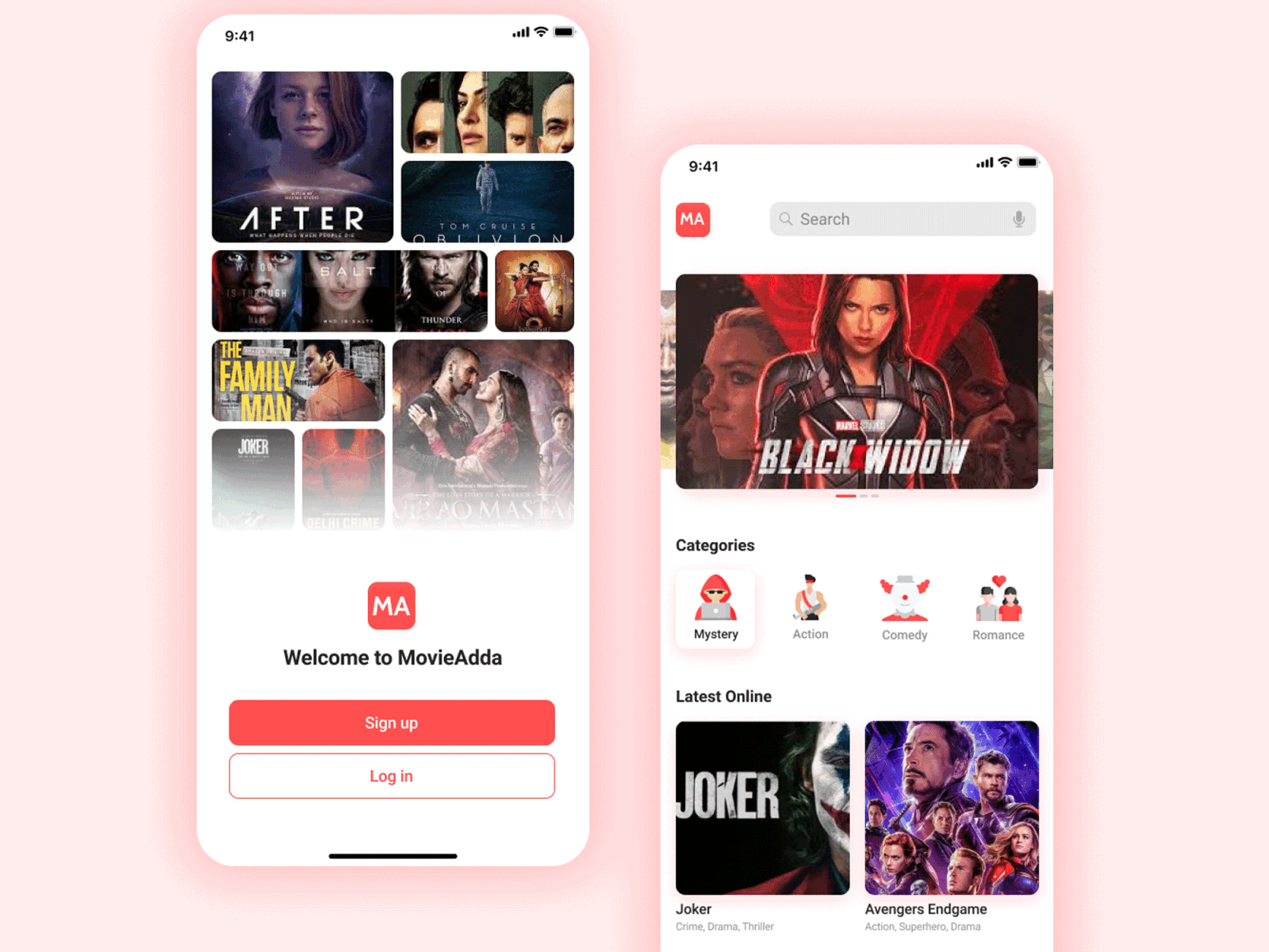 Movie App UI app ui graphic design ui ux design visual design