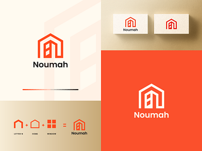 Noumah Logo Design - Letter N + House