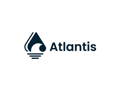 Atlantis Logo aquatic branding graphic design logo shark wildlife