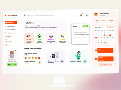 Medical Check Up Dashboard Concept branding dashboard design medical ui ui design ux ux design