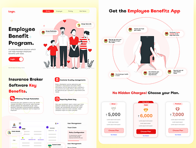 Landing Page for Employee Benefit Program branding design ui ui design ux ux design