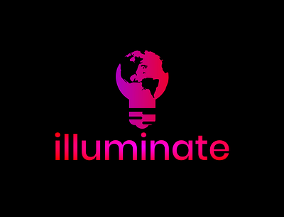 illuminate flat icon logo minimal