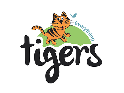 everythings tiger design illustration logo redesign vector