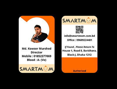 smart mom id card design id card illustration