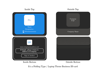 Laptop Theme Business ID Card