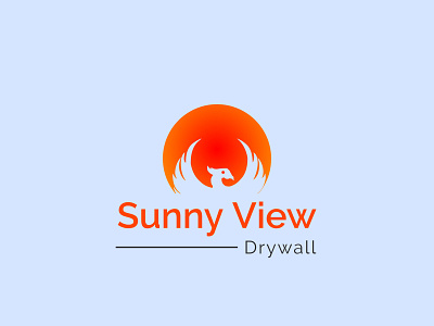 Sunny View illustration logo minimal simple logo
