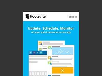 Hootsuite Mobile Home Page