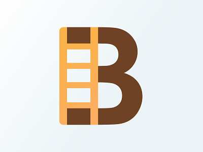 Letter B + Ladder branding design icon illustration logo logo design vector