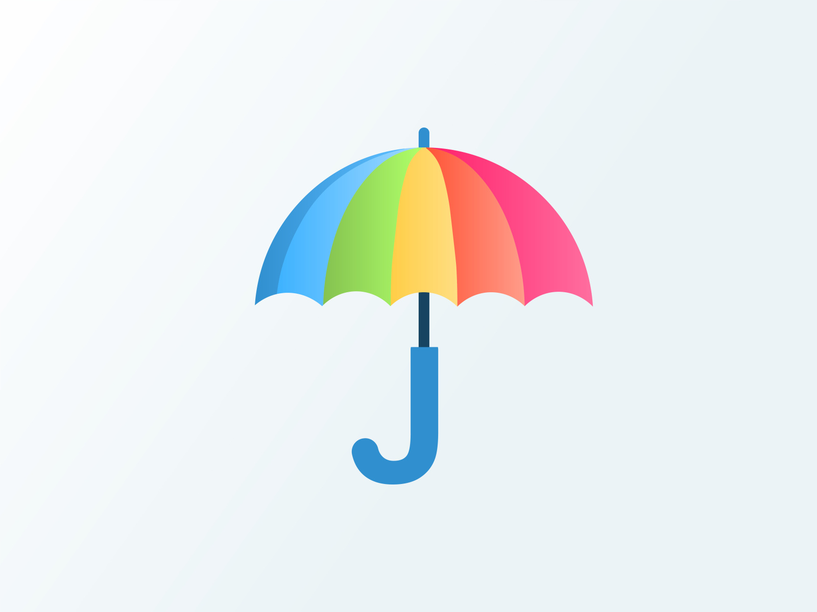 Letter J + Umbrella by neshall on Dribbble