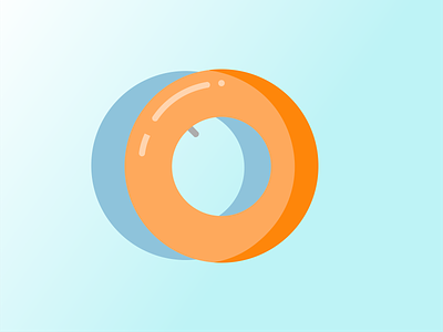Letter O + Pool Ring branding logo