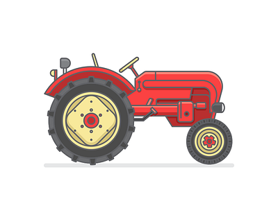 Vehicles - Tractor art design digital dribbble icons illustration minimal shot vector vehicles vintage