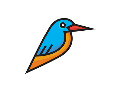 ICONS- Kingfisher art birds design dribbble icon illustration king vector