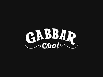 Gabbar Chai - Logo art brand cafe custom design graphic identity illustration logo restaurant type design typography