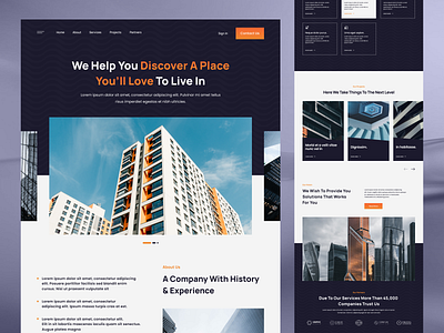 Apartment Finding Website: Landing Page UI Design apartment design homepage house landing landingpage realestate ui web web page webdesign website