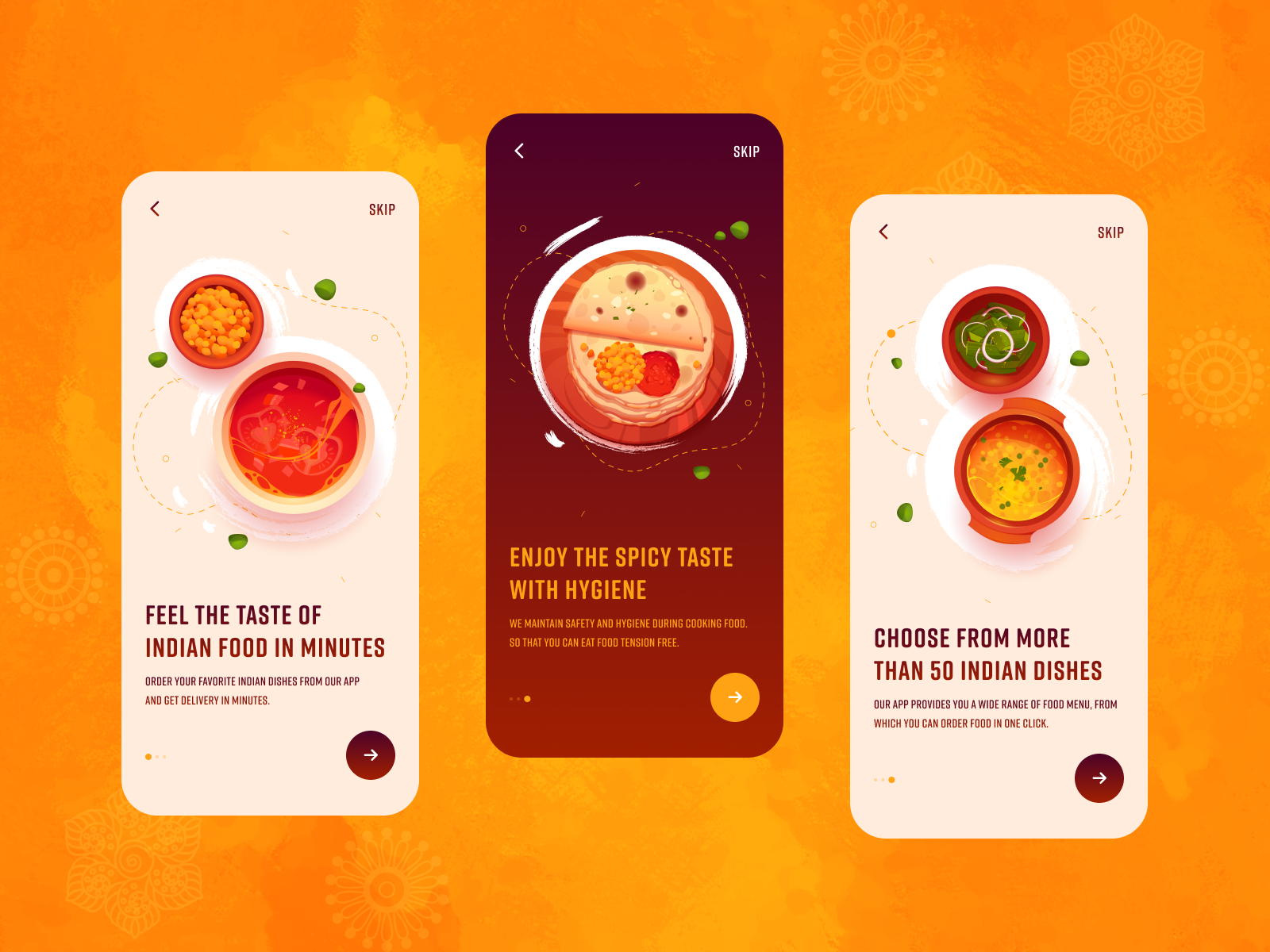 Onboarding Indian Food Delivery App 😋 by Kshitij Thakur on Dribbble