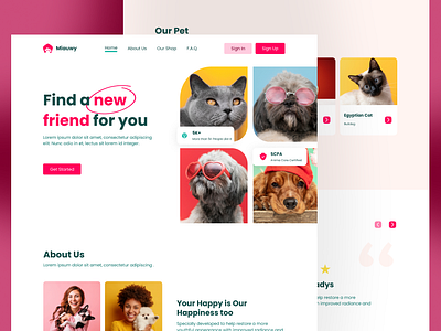 Miauwy - Pet Shop Landing Page