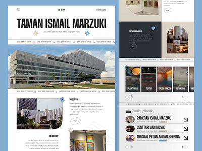 Taman Ismail Marzuki - Landing Page🖼️ app branding design graphic design illustration landing page logo ui ux vector