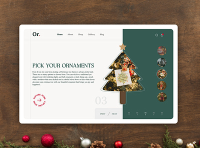 Ornaments christmas dailyui dribbblers ornaments ui uidesign web design
