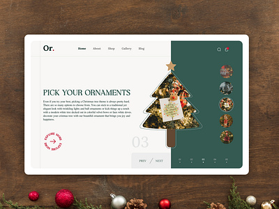 Ornaments christmas dailyui dribbblers ornaments ui uidesign web design