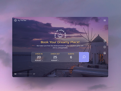 By The Sea 🌊 booking dailyui dribbblers ui ui-design vacation villa web-design