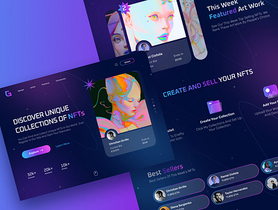 Grit NFT Marketplace design logo nft nftart nftmarketplace ui ux web