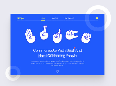 Bridge - sign language platform app asl bridge deaf hand language minimal sign sign language ui ui design ux website