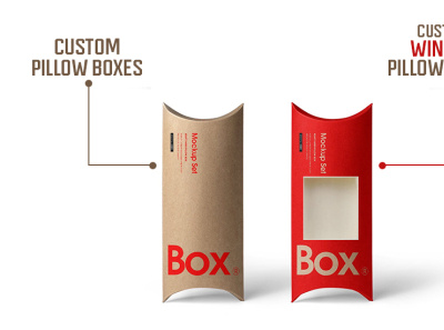Custom Pillow Boxes - Custom Window Pillow Boxes customboxes printedboxes wholesaleboxes wholesalepackaging