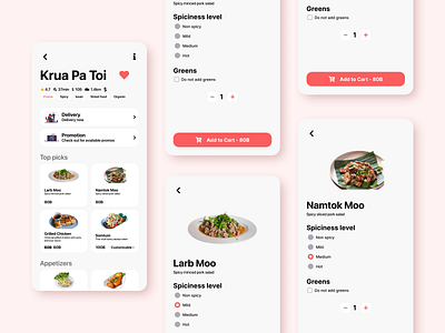 Food Delivery App - Mobile App Designs app food app food delivery food delivery app mobile ui thai thai food ui ux