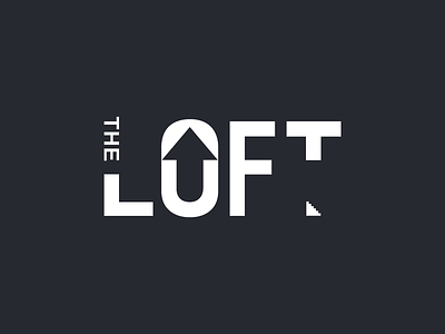 Identity for The Loft conceptual identity loft logo negative space stairs wordmark