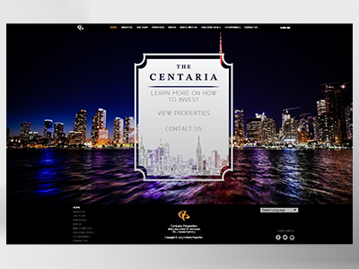 WIP: Centaria Properties Website Design & Dev adobe muse landing page website design