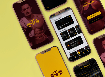MasstoMuscle app - Fitness Mobile App Design 2021 2022 figma fitness mobile app hassaan ahmad mass to muscle ui ui web design web app design
