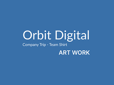 Orbit Outing 2022 - ART WORK branding graphic design logo