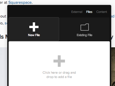 Squarespace Layout Engine Link Widget (Files Tab > new)