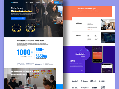 Appinventive website design typography ui web