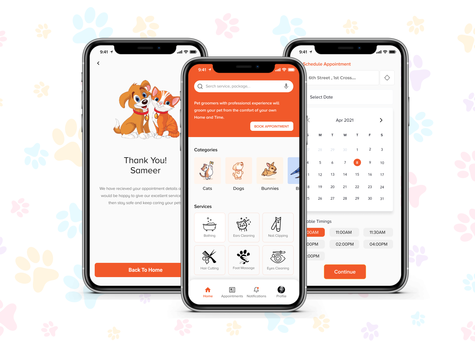 We Care: Pet Grooming App by Sameer Khan on Dribbble