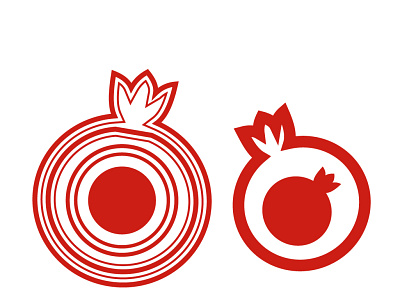 flat pomegranate vector