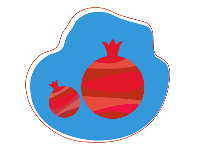 pomegranate 2D vector 2d design hunuru pomegranate vector
