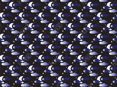 pattern design 6 - moon & cloud cloud cloud pattern design hunuru illustration moon moon pattern pattern pattern design