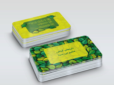 green bussiness card bussiness card farsi green hunuru persian visit card