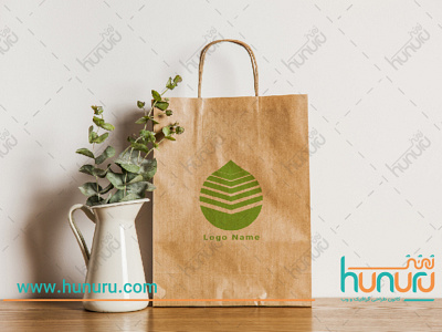 package design with logo farsi hunuru illustration logo package packaging persian visit card